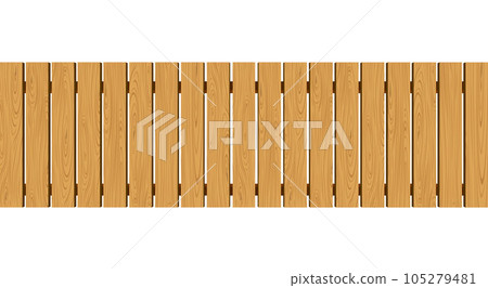 top view wooden bridge on the white background 105279481