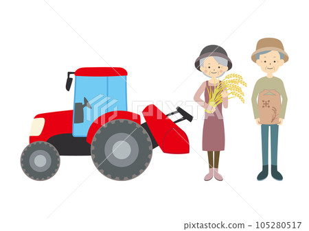 Tractor and farmer Tractor and farmer 105280517