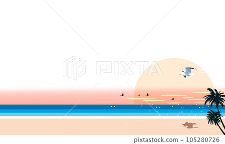 夏季日落海灘或日出海灘 夏季日落海灘或日出海灘 105280726