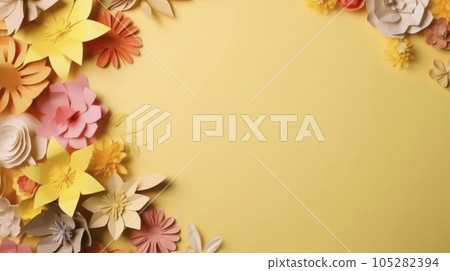AI art paper flower frame 105282394