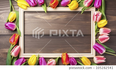 AI art tulip frame AI art tulip frame 105282541