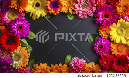 AI art gerbera frame AI art gerbera frame 105282559