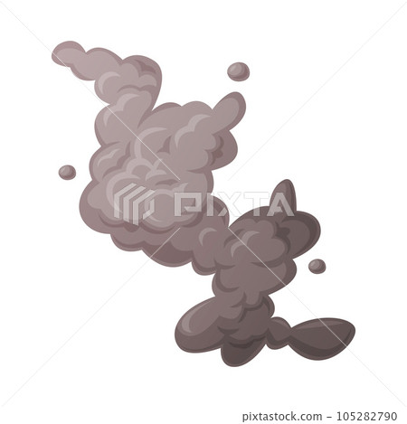 Grey Smoke Cloud and Dust Explosion Puff Vector Illustration Grey Smoke Cloud and Dust Explosion Puff Vector Illustration 105282790