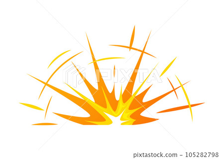 Bomb Explosion Bright Orange Spark Vector Illustration 105282798
