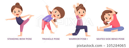 Illustration of women doing yoga pose exercises Illustration of women doing yoga pose exercises 105284065