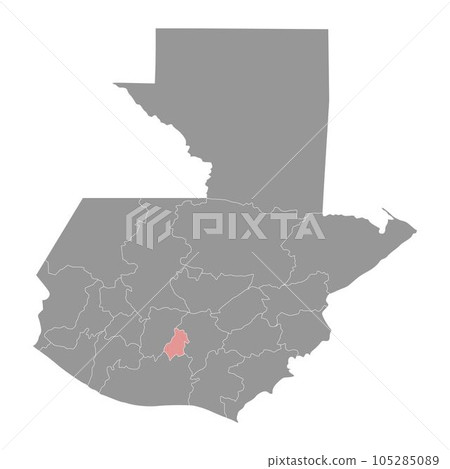 Sacatepequez department map, administrative division of the country of Guatemala. Vector illustration. 105285089