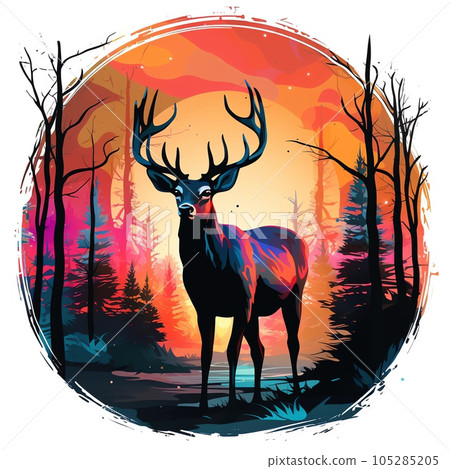 Deer Art | Generative AI 105285205
