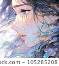 哭泣的女孩的個人資料 | 哭泣的女孩的個人資料生成人工智能 105285208