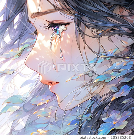 哭泣的女孩的個人資料 | 哭泣的女孩的個人資料生成人工智能 105285208