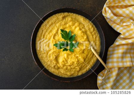 Mushroom or pea cream soup Mushroom or pea cream soup 105285826