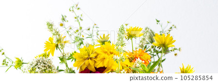 Summer bouquet of seasonal flowers 105285854