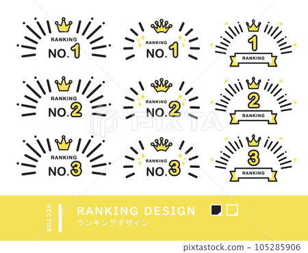 Simple ranking design vector material set 105285906