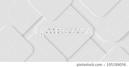 White abstract background with square shape and light shadow. Elegant overlay geometric shape design. Suit for poster, banner, brochure, presentation, website, flyer. Vector illustration 105289056