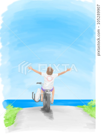 藍天、大海和騎摩托車的衝浪者 藍天、大海和騎摩托車的衝浪者 105289907