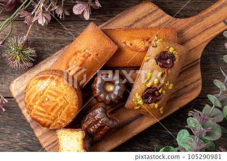 various types of baked goods 105290981