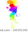 Abstract colorful splashes, vector EPS10. Bright rainbow colors. 105291190