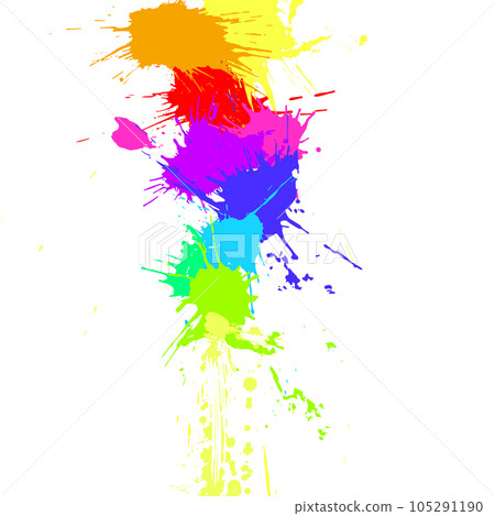 Abstract colorful splashes, vector EPS10. Bright rainbow colors. Abstract colorful splashes, vector EPS10. Bright rainbow colors. 105291190