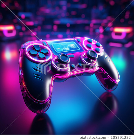 Futuristic Cyberpunk Style Gamepad 105291222