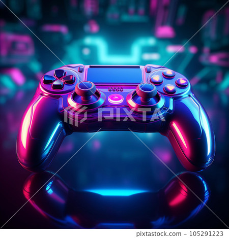 Futuristic Cyberpunk Style Gamepad Futuristic Cyberpunk Style Gamepad 105291223
