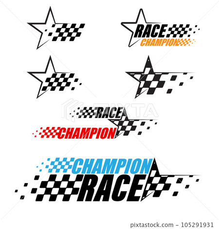 Different row race checkered flag labels Different row race checkered flag labels 105291931