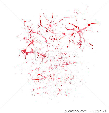 Abstract watercolor rose splashes isolated on white background. Hand drawn design element, for decor, banner Abstract watercolor rose splashes isolated on white background. Hand drawn design element, for decor, banner 105292321