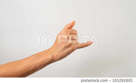 Sign language of the deaf and dumb people, English letter j Sign language of the deaf and dumb people, English letter j 105292681