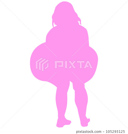 Sexy woman pose silhouette illustration material vector 105293125