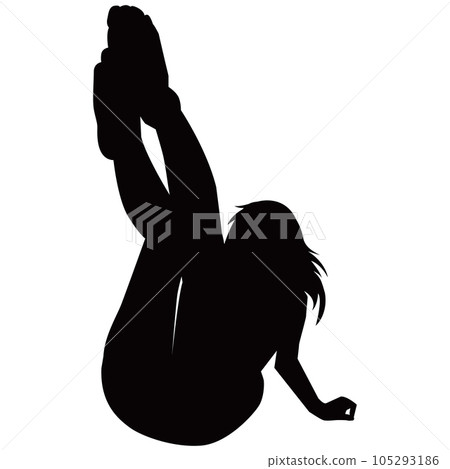 Sexy woman pose silhouette illustration material vector 105293186
