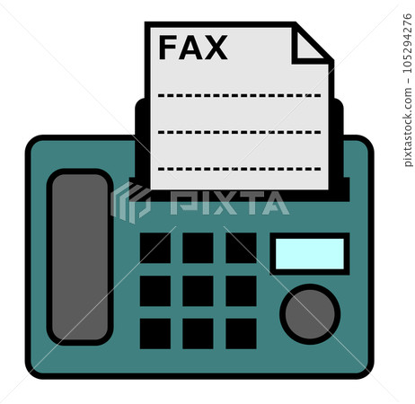 Fax electronic device illustration used in business 105294276