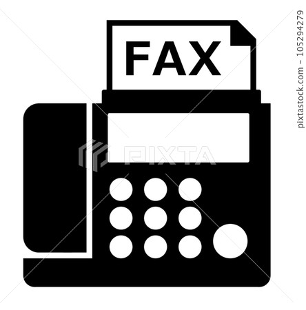 Fax electronic device illustration used in business Fax electronic device illustration used in business 105294279