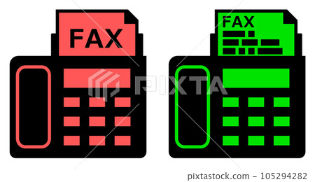 商業中使用的傳真電子設備插圖 105294282
