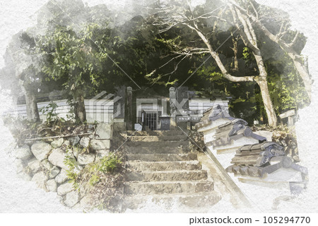 廣島縣三好市水彩風格法源寺養仙院遺跡寶塔神道紀念碑 廣島縣三好市水彩風格法源寺養仙院遺跡寶塔神道紀念碑 105294770