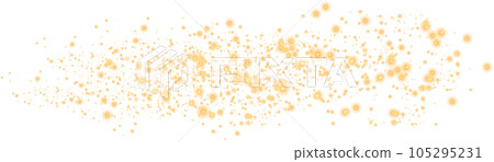 Yellow sparks glitter special light effect. Sparkles on transparent background. Christmas abstract pattern. Sparkling magic dust particles. PNG. Yellow sparks glitter special light effect. Sparkles on transparent background. Christmas abstract pattern. Sparkling magic dust particles. PNG. 105295231