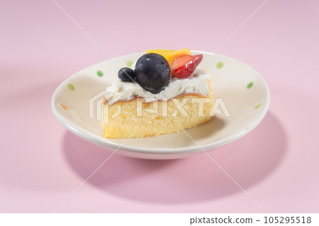 Shortcake on pink background Shortcake on pink background 105295518