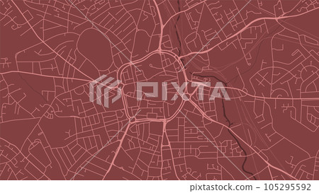 Wolverhampton map, red poster 105295592