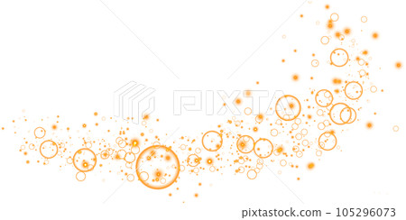Yellow sparks glitter special light effect. Sparkles on transparent background. Christmas abstract pattern. Sparkling magic dust particles. PNG. 105296073