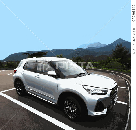 My car parked outdoors in the blue sky 105296342