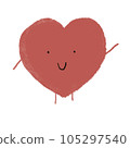 Red heart  105297540