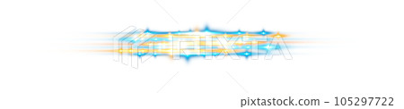 Yellow and blue horizontal lens flares. Laser beams, horizontal light rays. Beautiful light flares. Glowing streaks on transparent background. PNG. Yellow and blue horizontal lens flares. Laser beams, horizontal light rays. Beautiful light flares. Glowing streaks on transparent background. PNG. 105297722