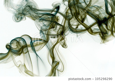 Movement of smoke, Abstract blue smoke on white background, blue background,blue ink background 105298290