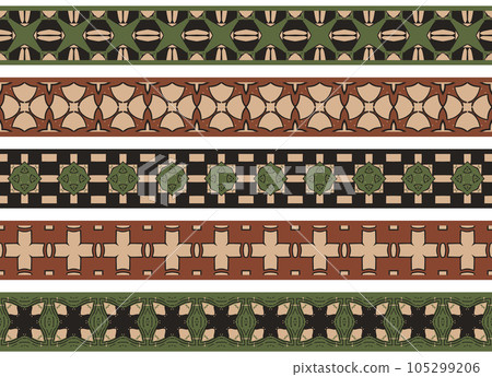 Seamless decorative borders Seamless decorative borders 105299206