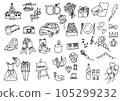 Wedding illustration various line drawings 105299232