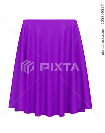 Purple fabric covering a cube or rectangular shape 105299337