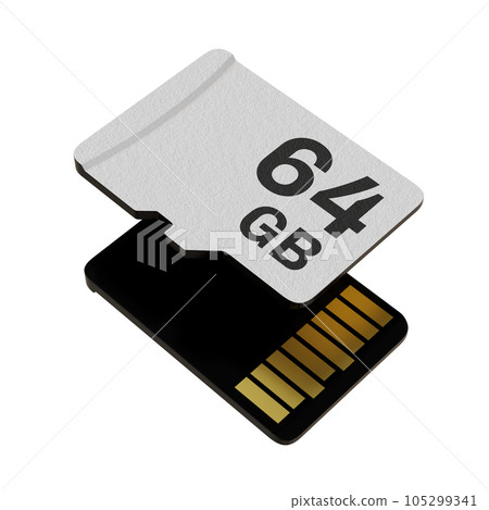 Memory card with 64 GB capacity, MicroSD flash storage disc 105299341