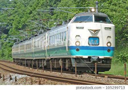 北陸本線 津俁栗唐 JR東日本 485系 T15編組(新潟) 北越 北陸本線 津俁栗唐 JR東日本 485系 T15編組(新潟) 北越 105299713
