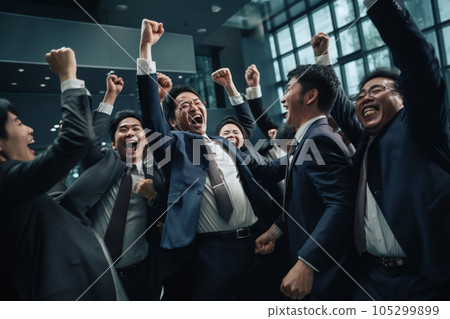 Successful and joyful office worker Successful and joyful office worker 105299899