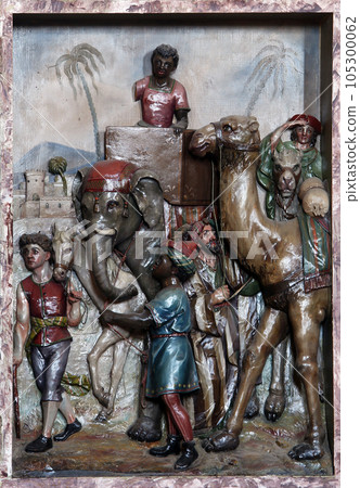 Nativity Scene, the coming of the Kings, altarpiece in the church of Saint Matthew in Stitar, Croatia 105300062
