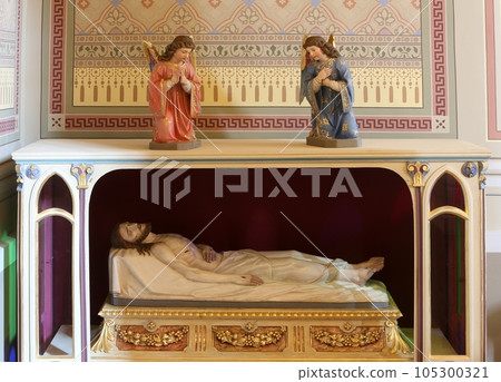 Jesus Christ in the tomb, church of Saint Matthew in Stitar, Croatia 105300321