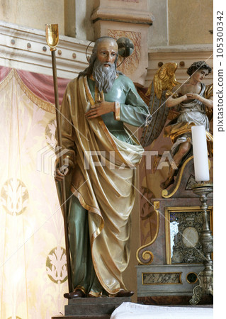 Saint Joachim, statue on the main altar in Church of Assumption of Virgin Mary in Zakanje, Croatia Saint Joachim, statue on the main altar in Church of Assumption of Virgin Mary in Zakanje, Croatia 105300342