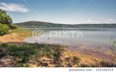 Bakota bay reservoir on Dnister river, Ukraine. 105300414